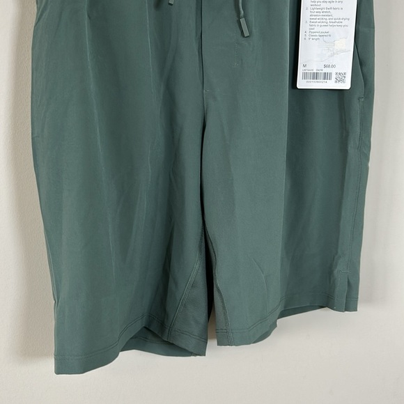Lululemon The Short 9 inch Linerless Dark Green Mens Lightweight Sz M NEW - Picture 5 of 10